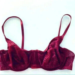 DKNY LACE BUDGUNDY  BRA SIZE 36C